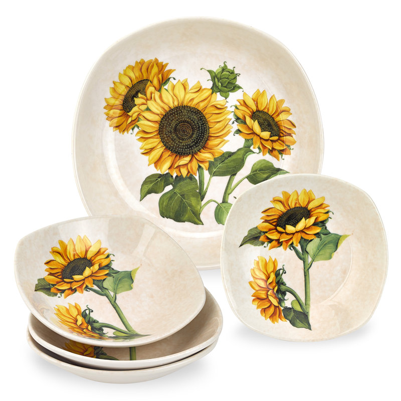 Lorren Home Trends Sunflower Dinner Plate & Reviews Wayfair